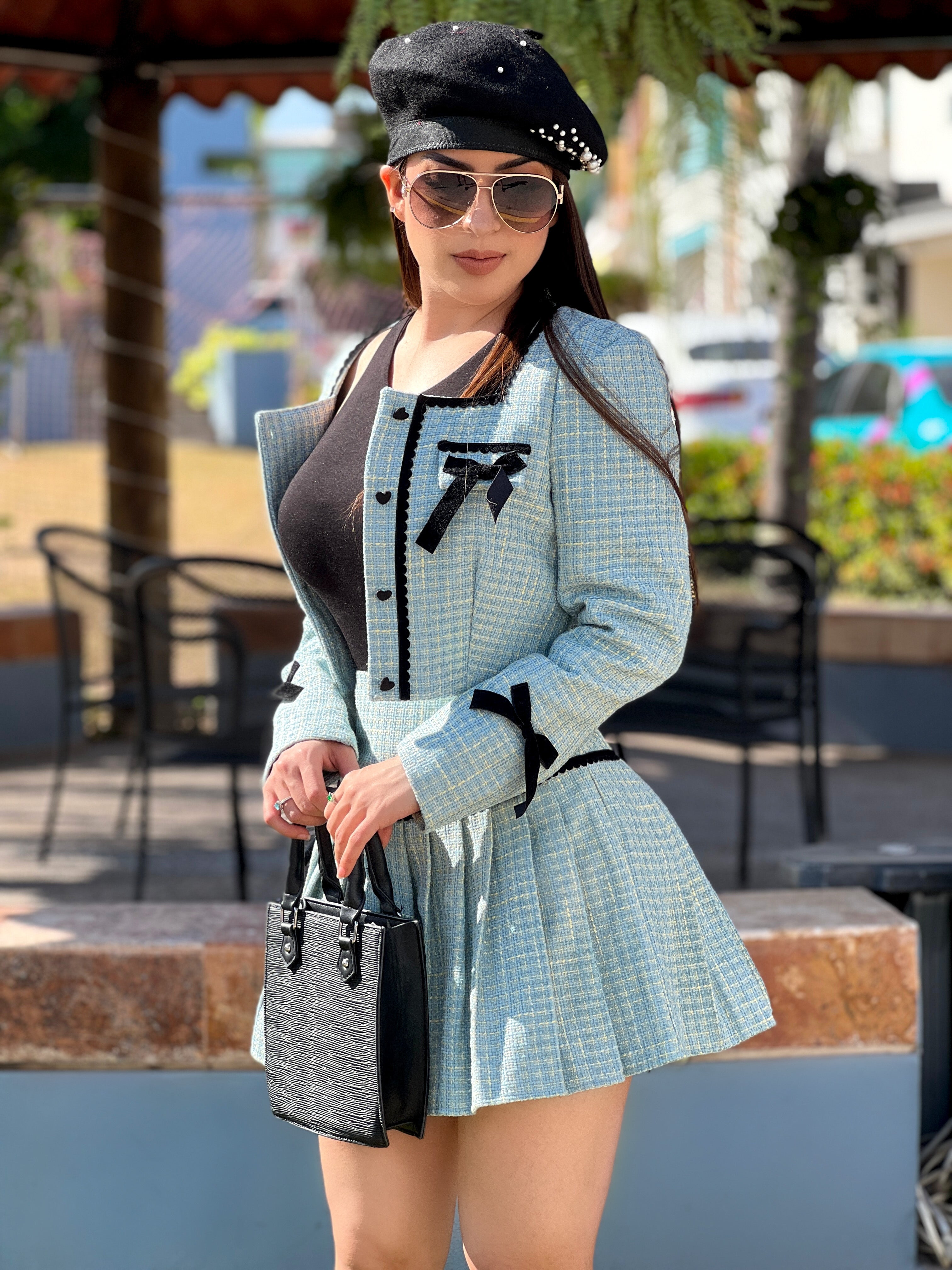 BOINA NAVY CON PERLAS