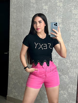 SHORTS ROSA CON HEBILLA DE CORAZÓN