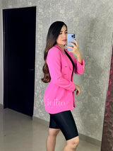 BLAZER ROSA CON BOTÓN DORADO