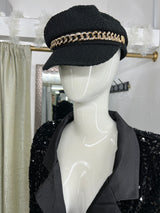 BOINA NEGRA CON CADENA