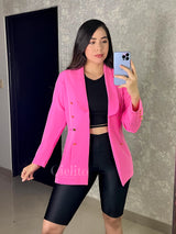 BLAZER ROSA CON BOTÓN DORADO