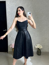 BLUSA NEGRA LISTÓN CON PEDRERÍA
