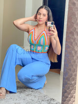 Bralette colorido tejido