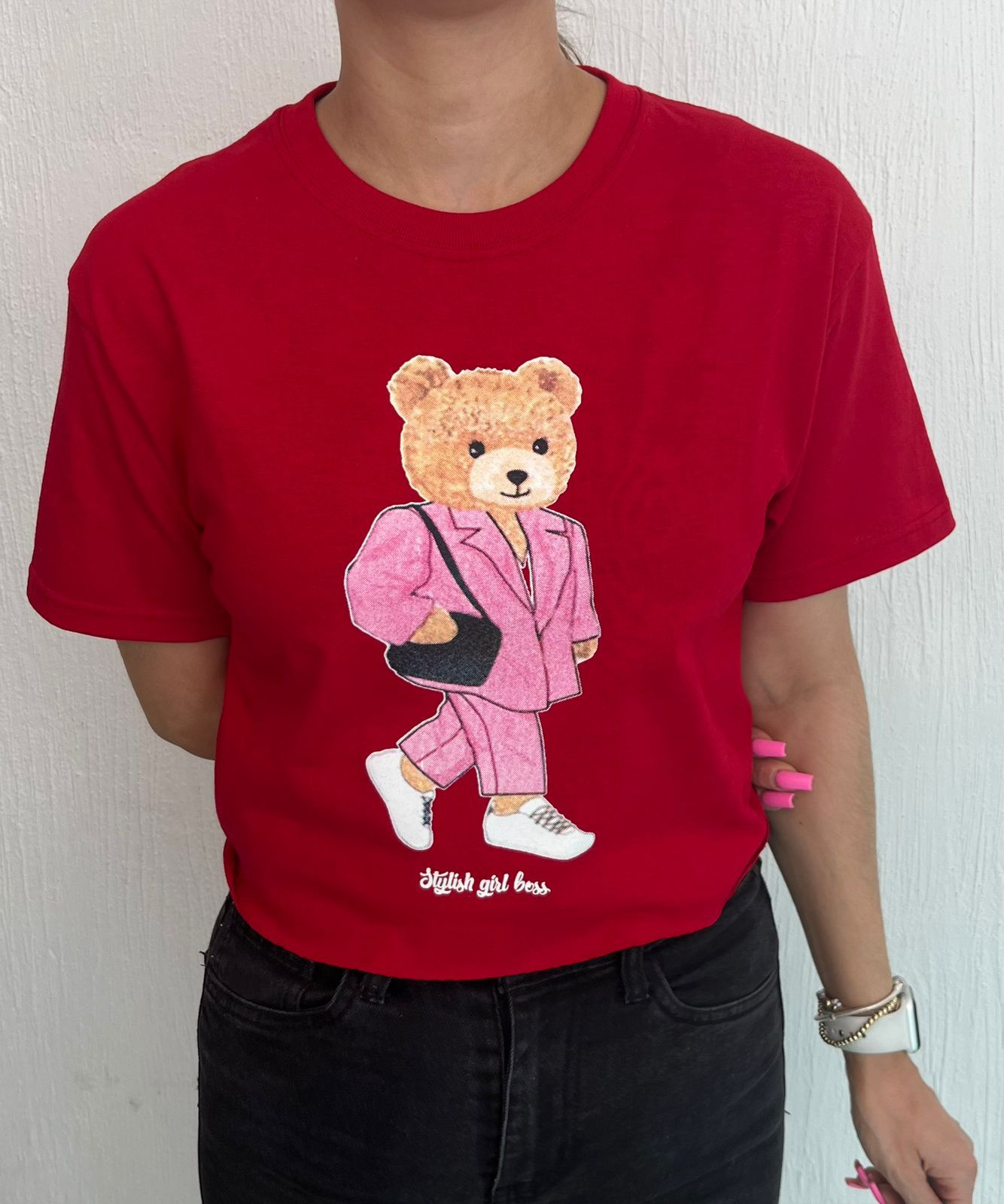 BLUSA CORTA OSITO LINDO ROJA