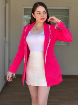 BLAZER ROSA CON PERLAS