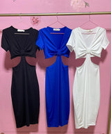 Vestido con escote en moño