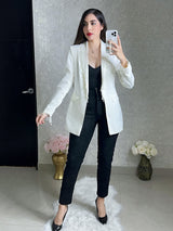BLAZER BLANCO CON PERLAS