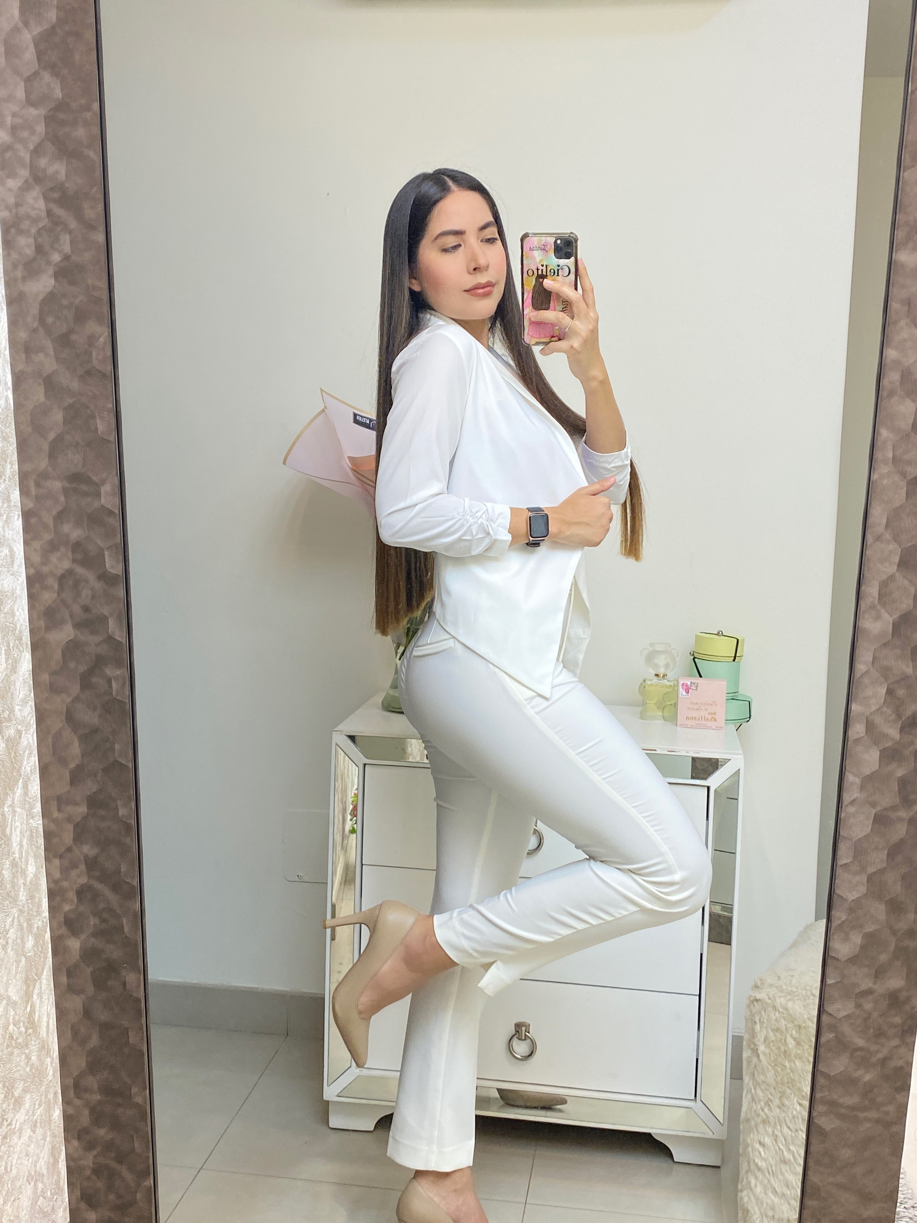 Pantalón blanco sastre básico