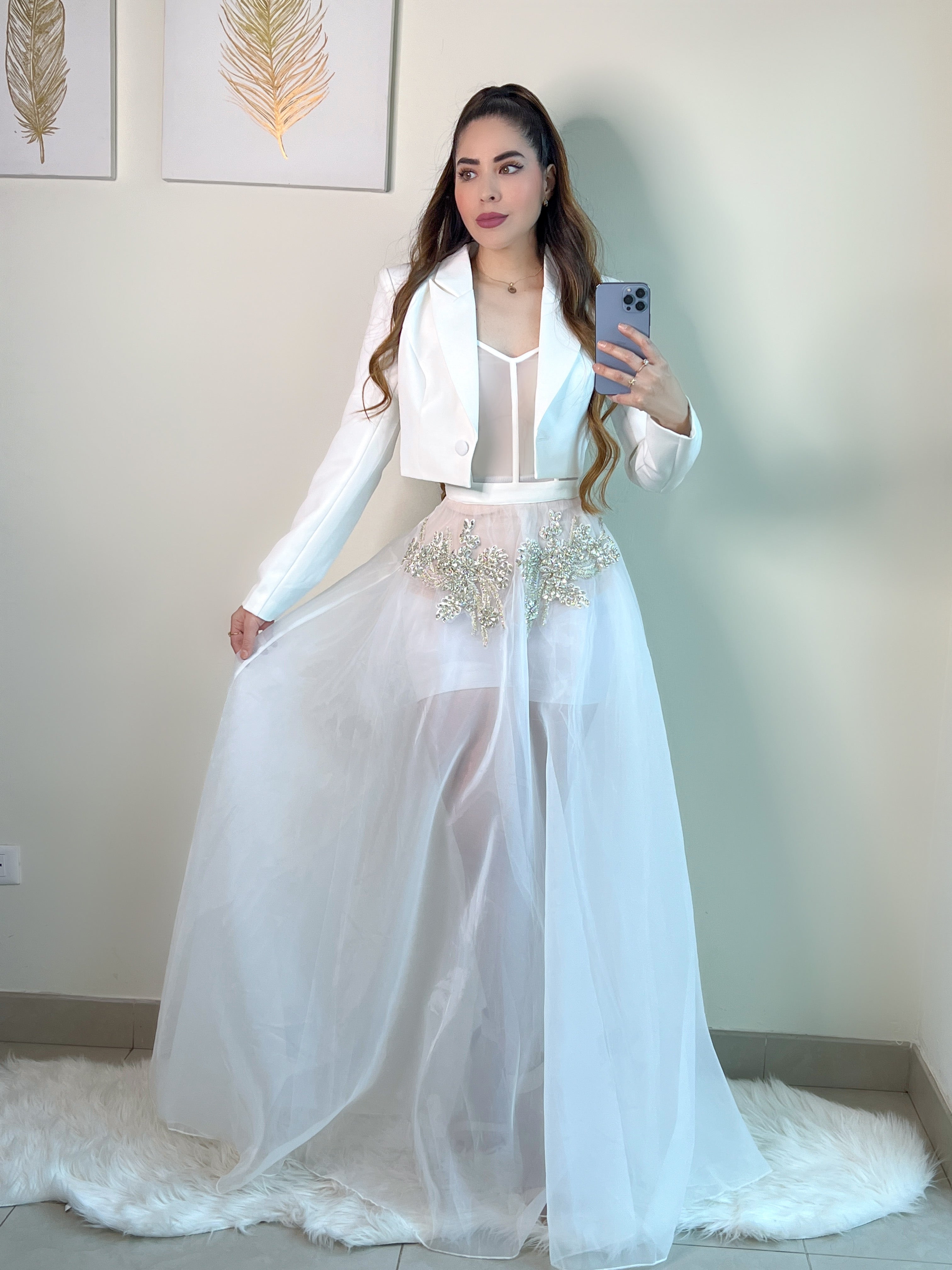 SET BLANCO CON BLAZER