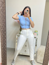 Pantalón blanco sastre básico