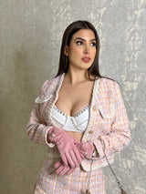 GUANTES ROSA CON PELUCHITO