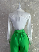 PANTALÓN VERDE CON CINTURON