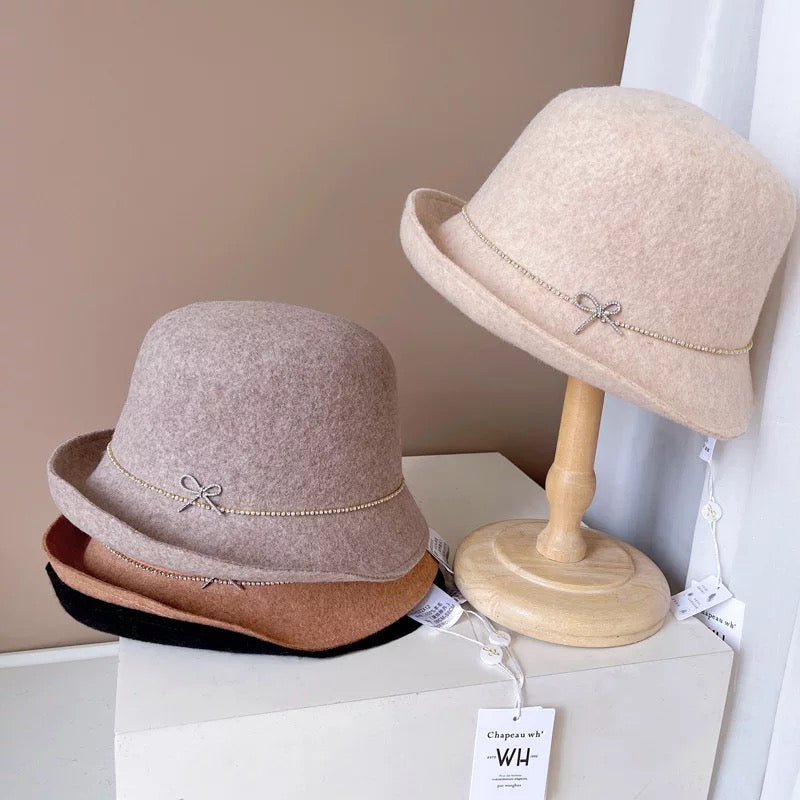 SOMBRERO DE LANA SUAVE NEGRO