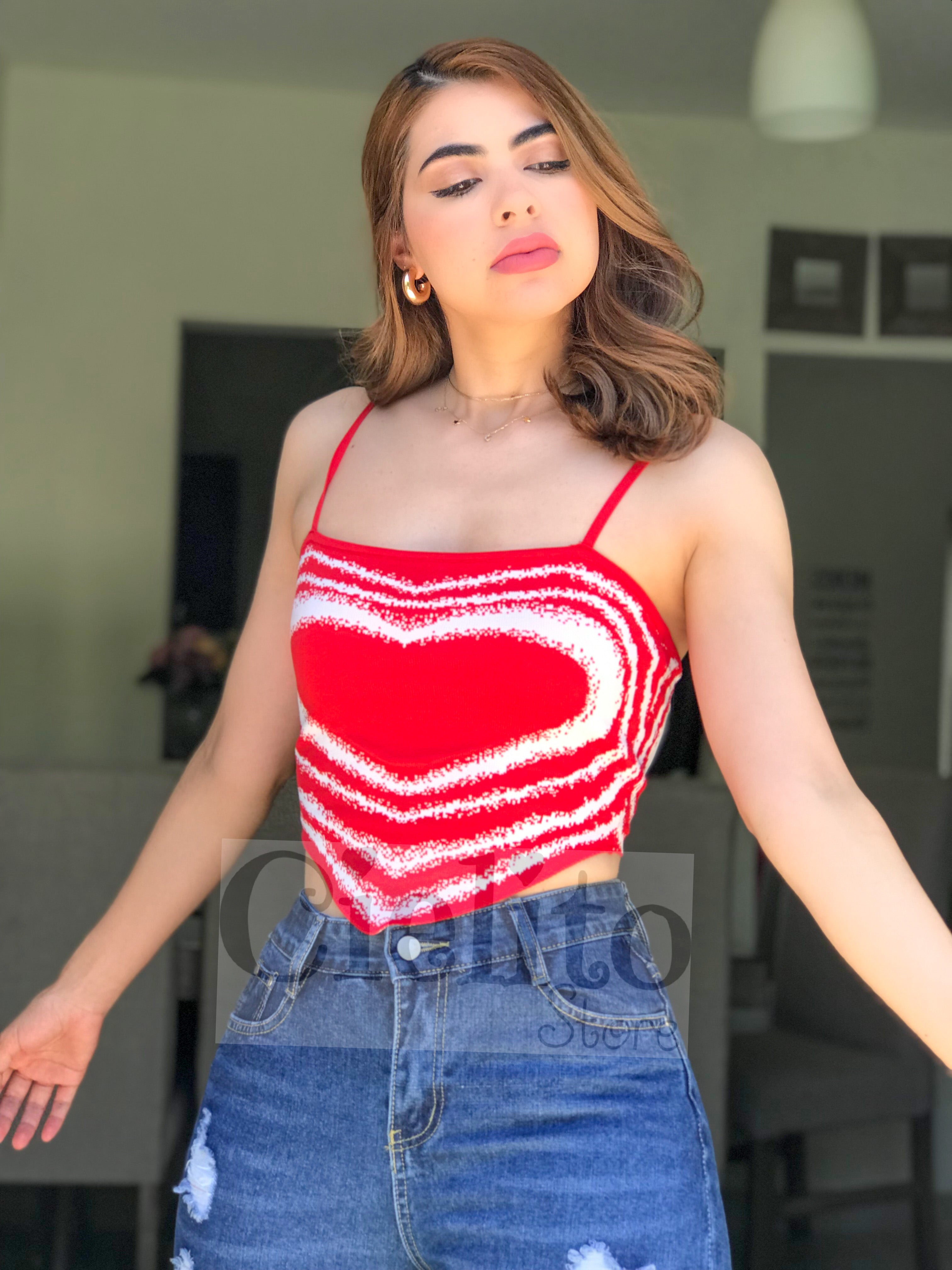 Mi corazón rojo blouse