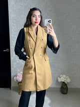 GABARDINA CHALECO OCRE