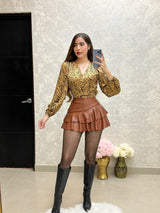 BLUSA SATINADA ANIMAL PRINT