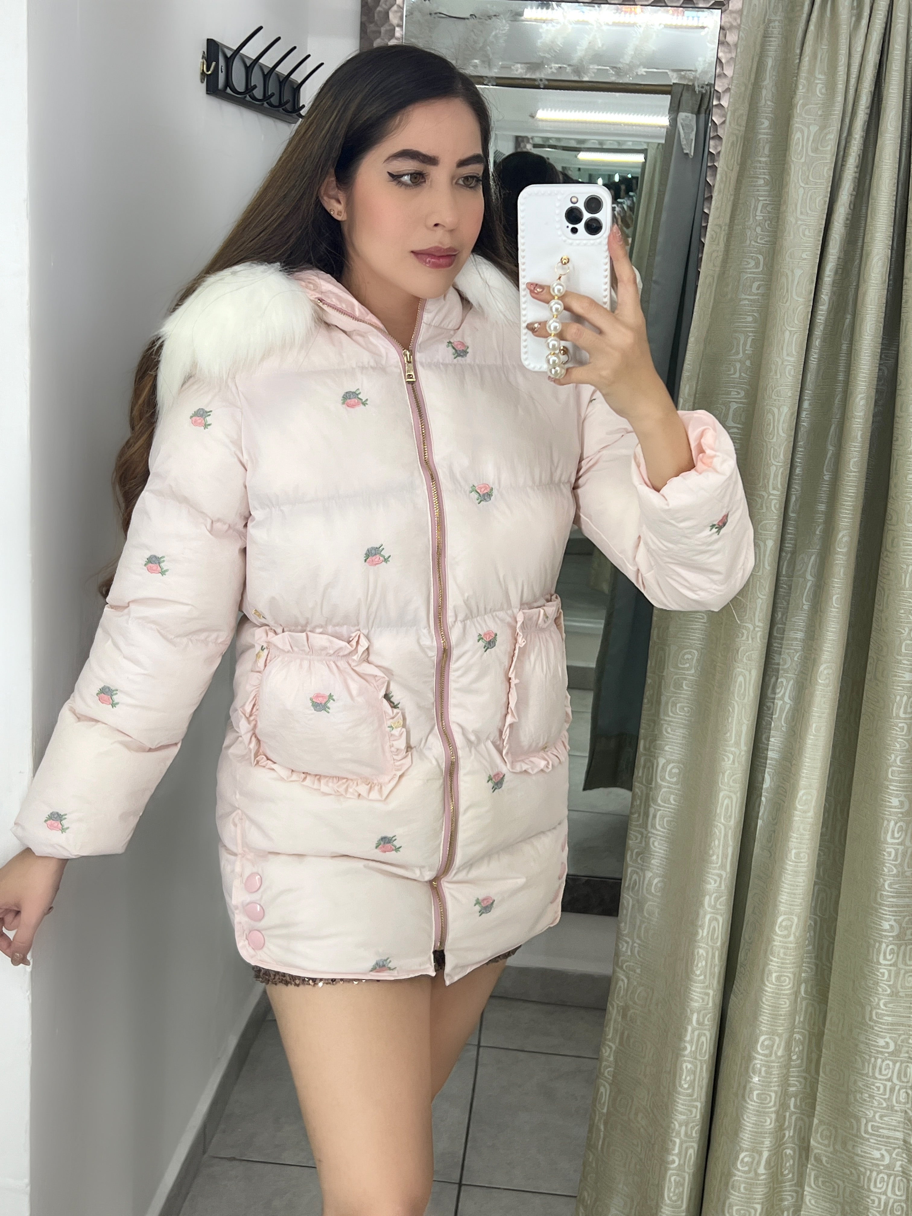 CHAQUETA GABARDINA ROSA