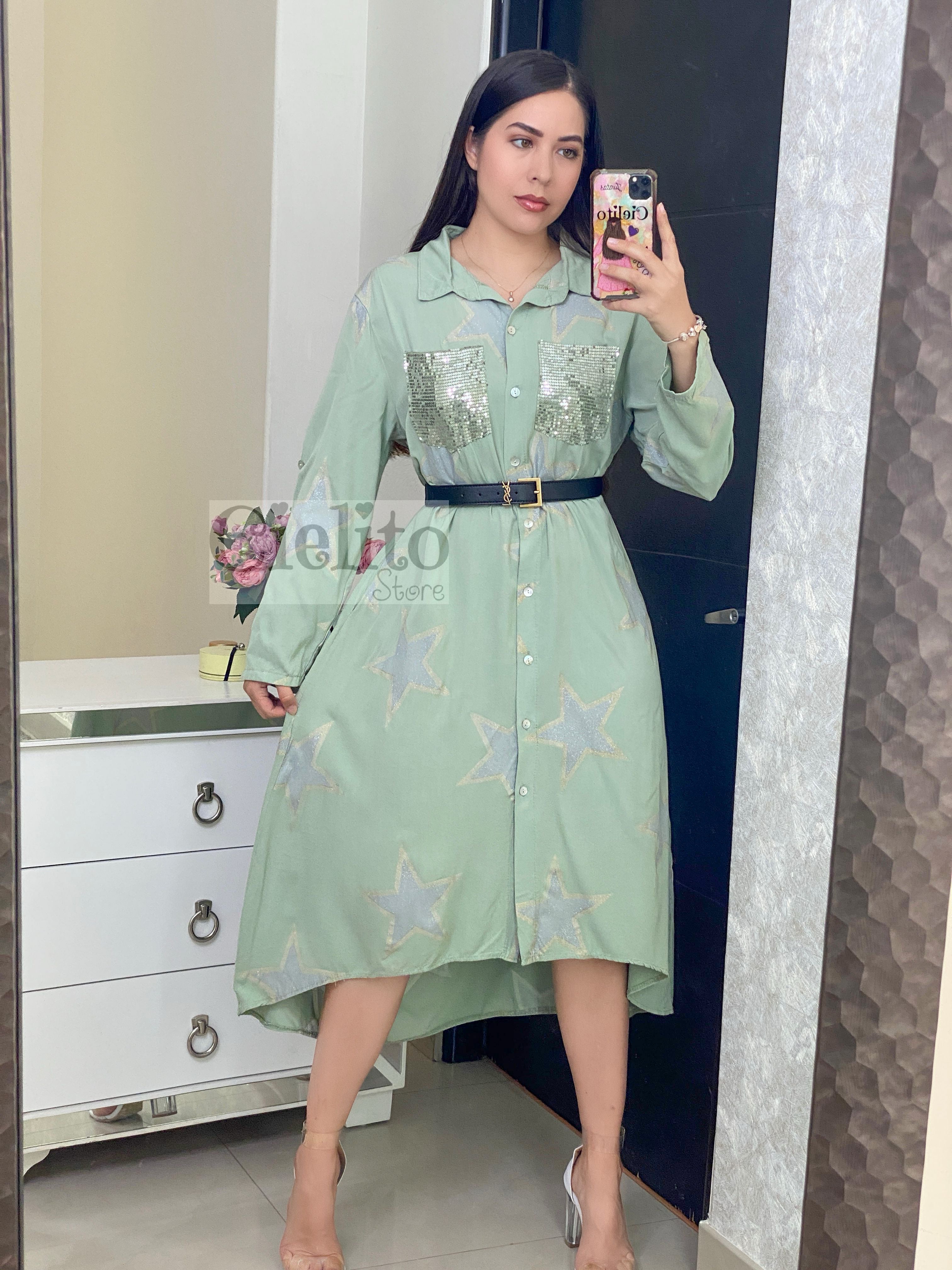 Estrella verde dress italiano