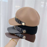 BOINA CAFÉ CON CINTURÓN