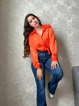 BLUSA CON TOP NARANJA