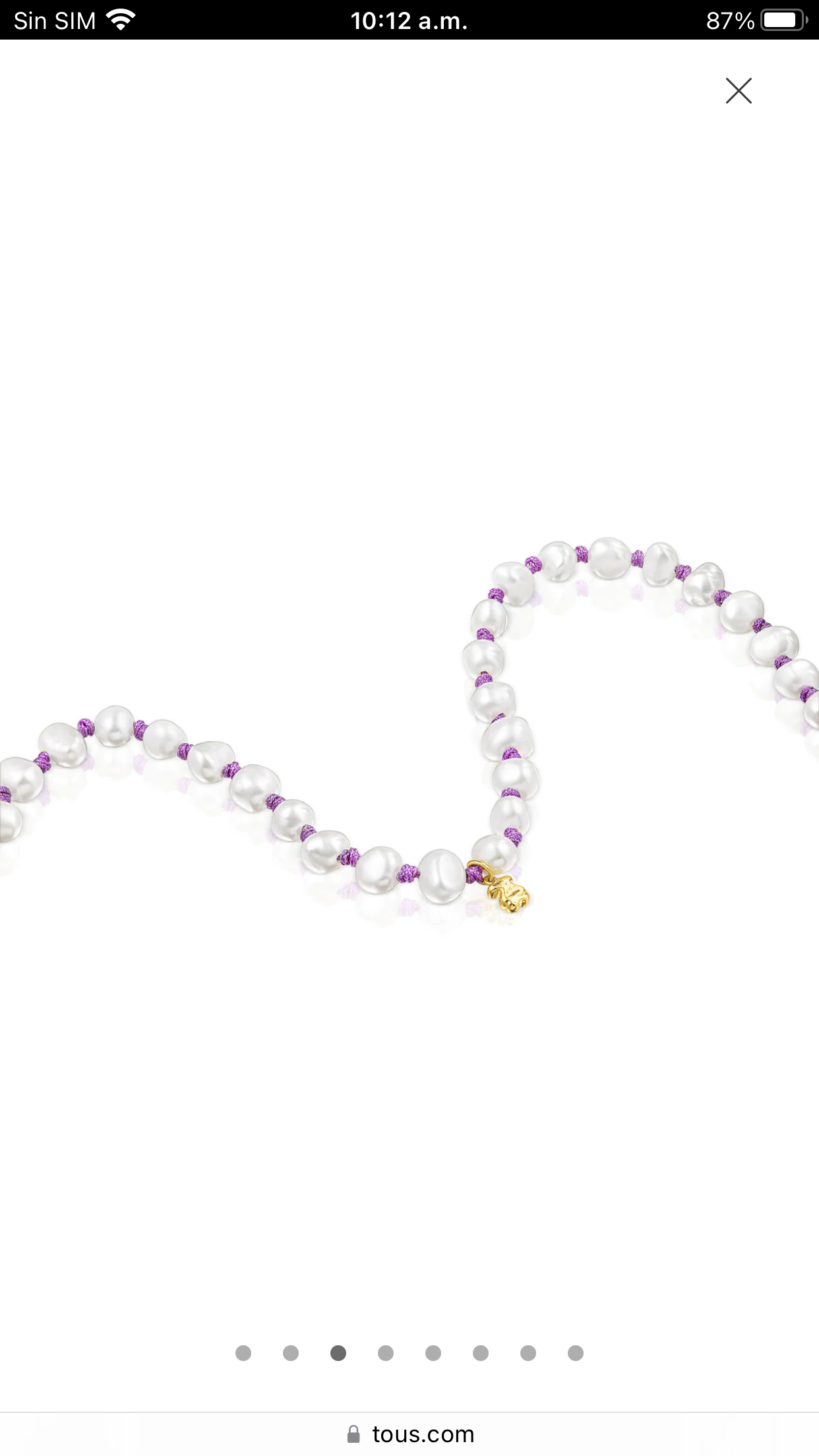 Collar de perlas con dije