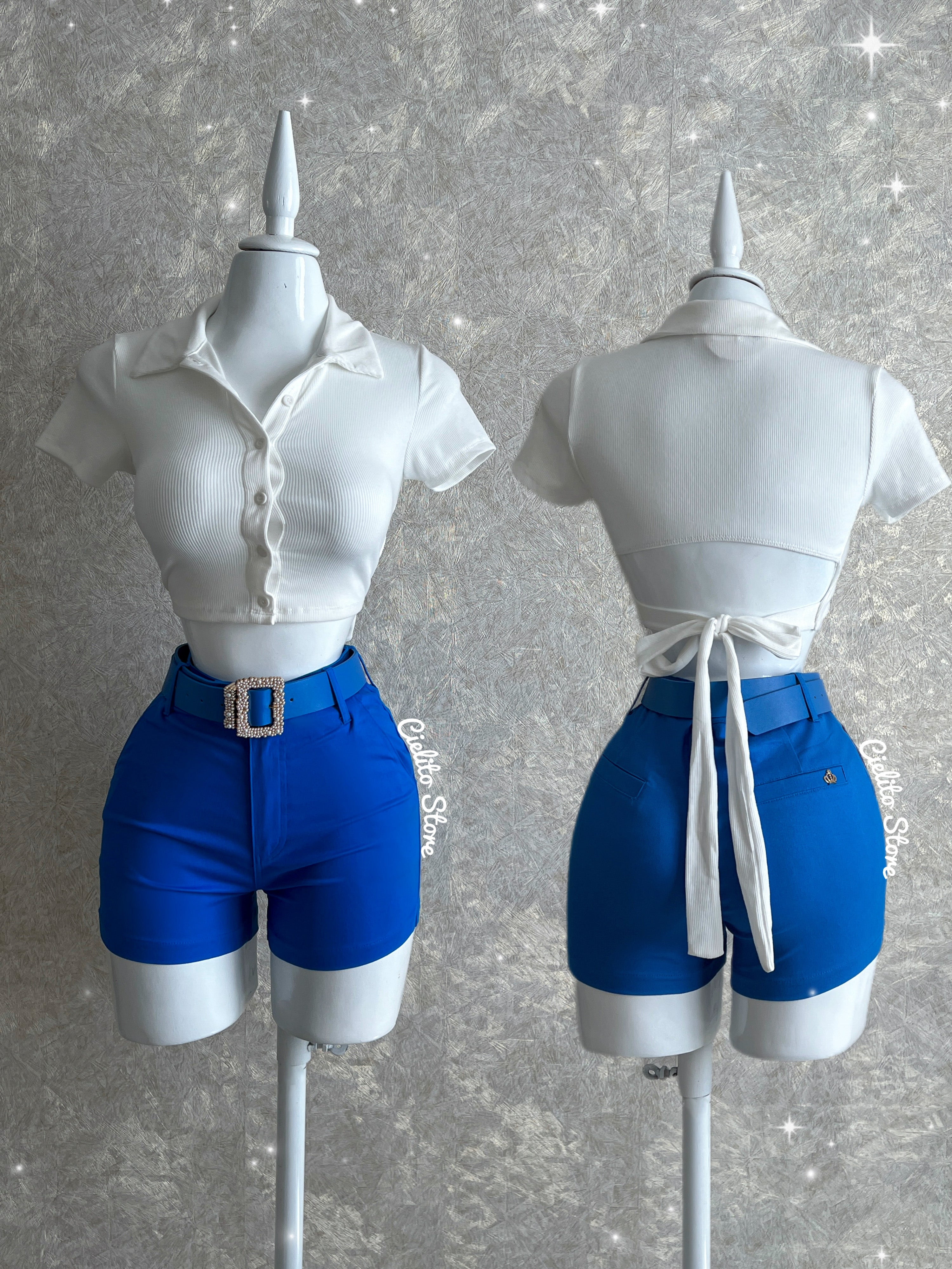 BLUSA BLANCA CON LISTÓN