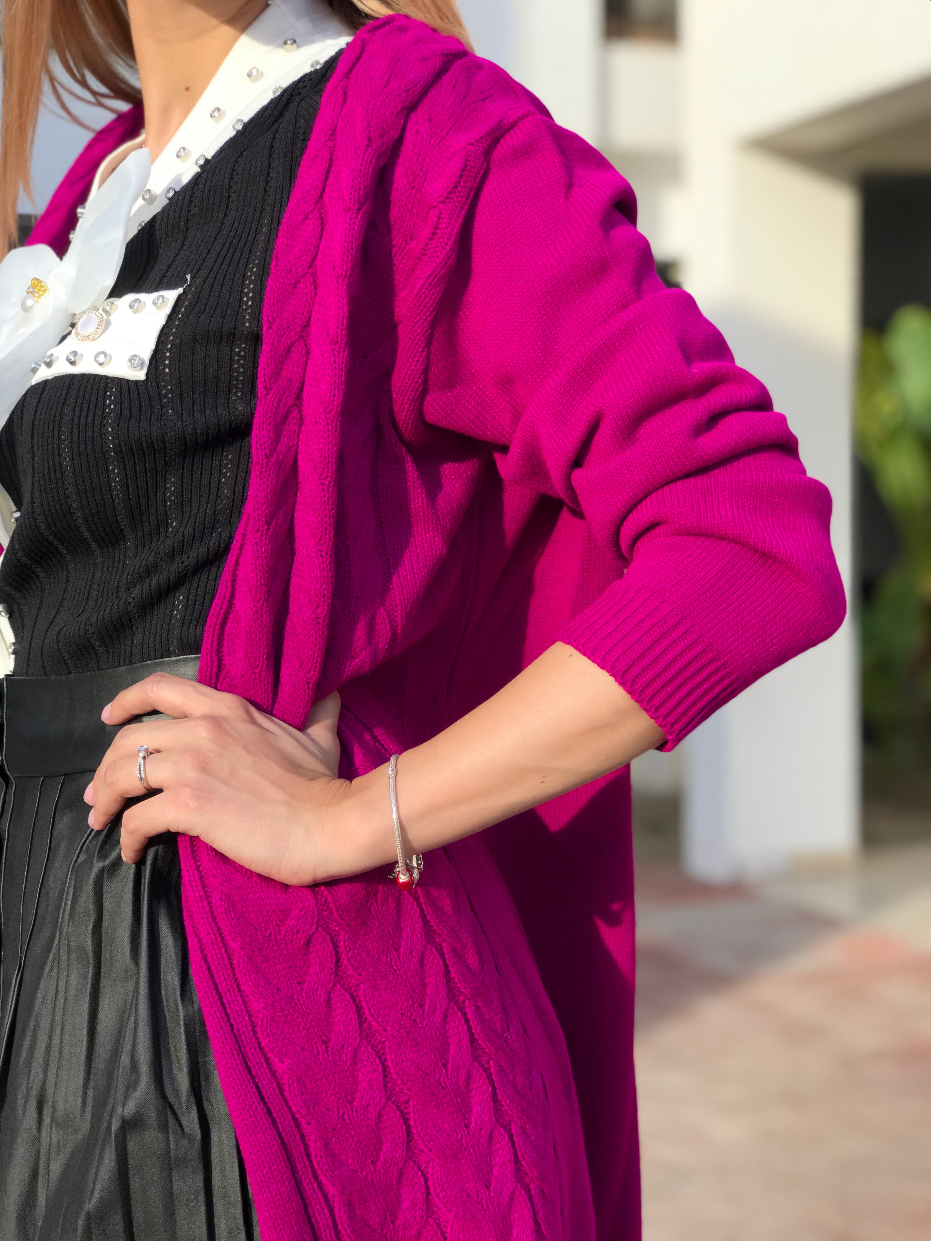 Cardigan magenta