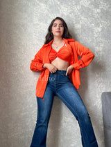 BLUSA CON TOP NARANJA