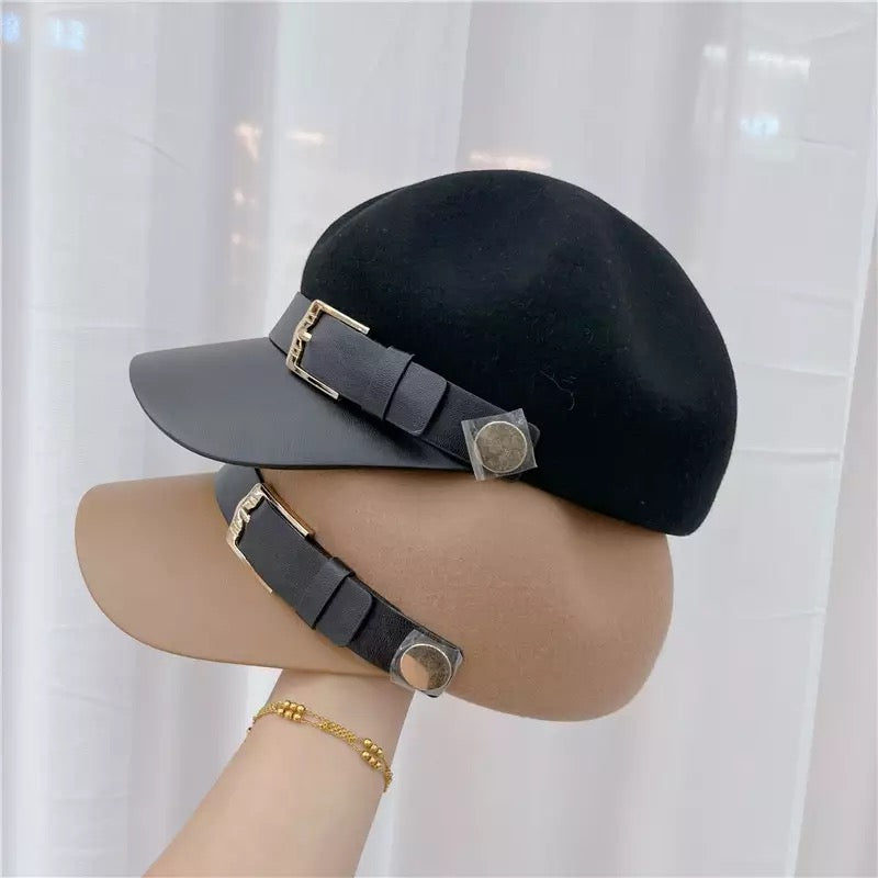 BOINA CAQUI CON CINTURÓN