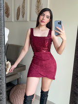 BLUSA TINTA MANGA CORTA CPN LENTEJUELA