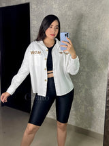 CAMISA BLANCA CON PELUCHITO