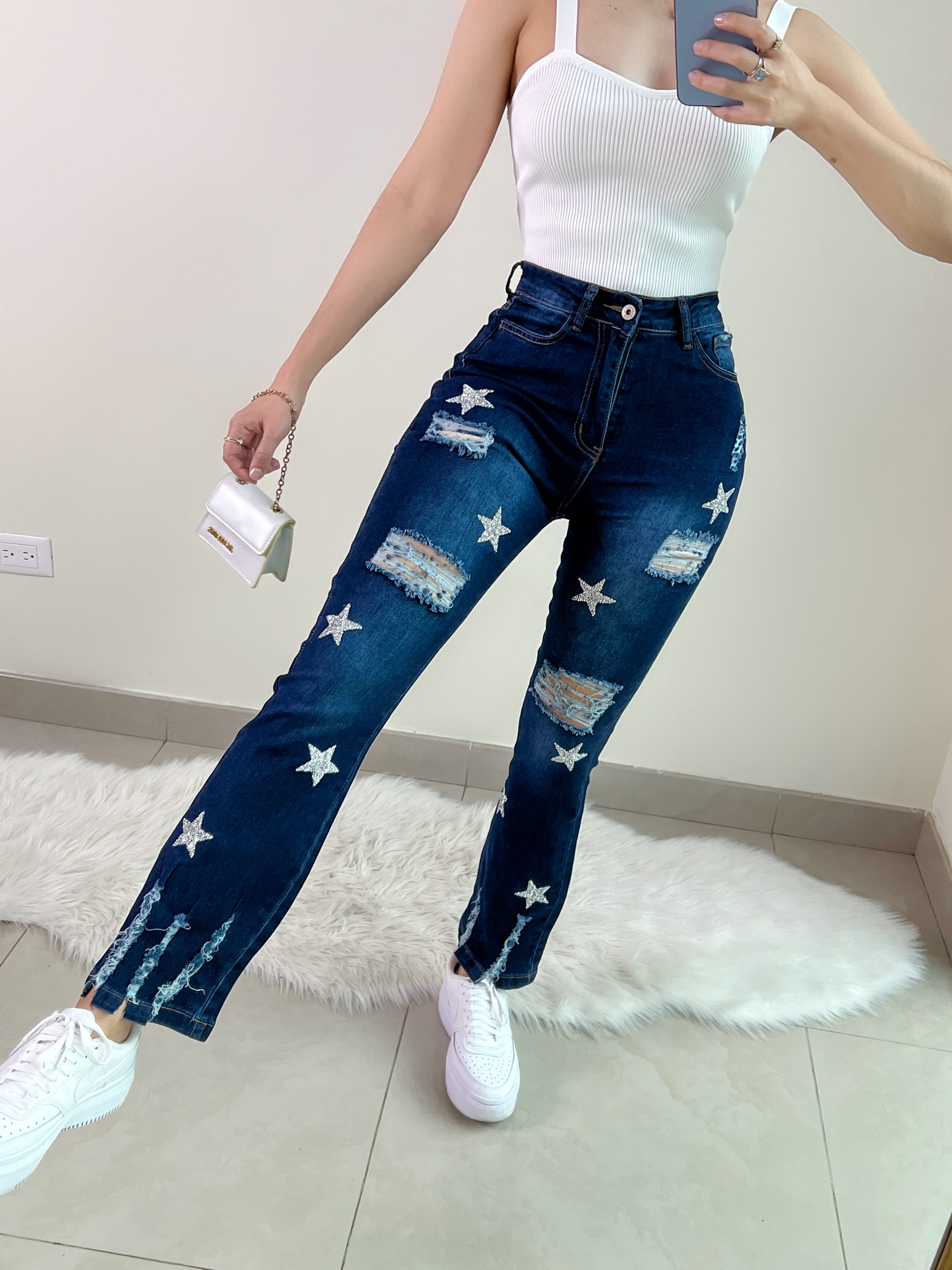 PANTALÓN ESTRELLA PLATA