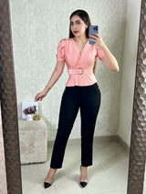 BLUSA CORAL SATINADA