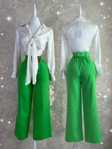 PANTALÓN VERDE CON CINTURON