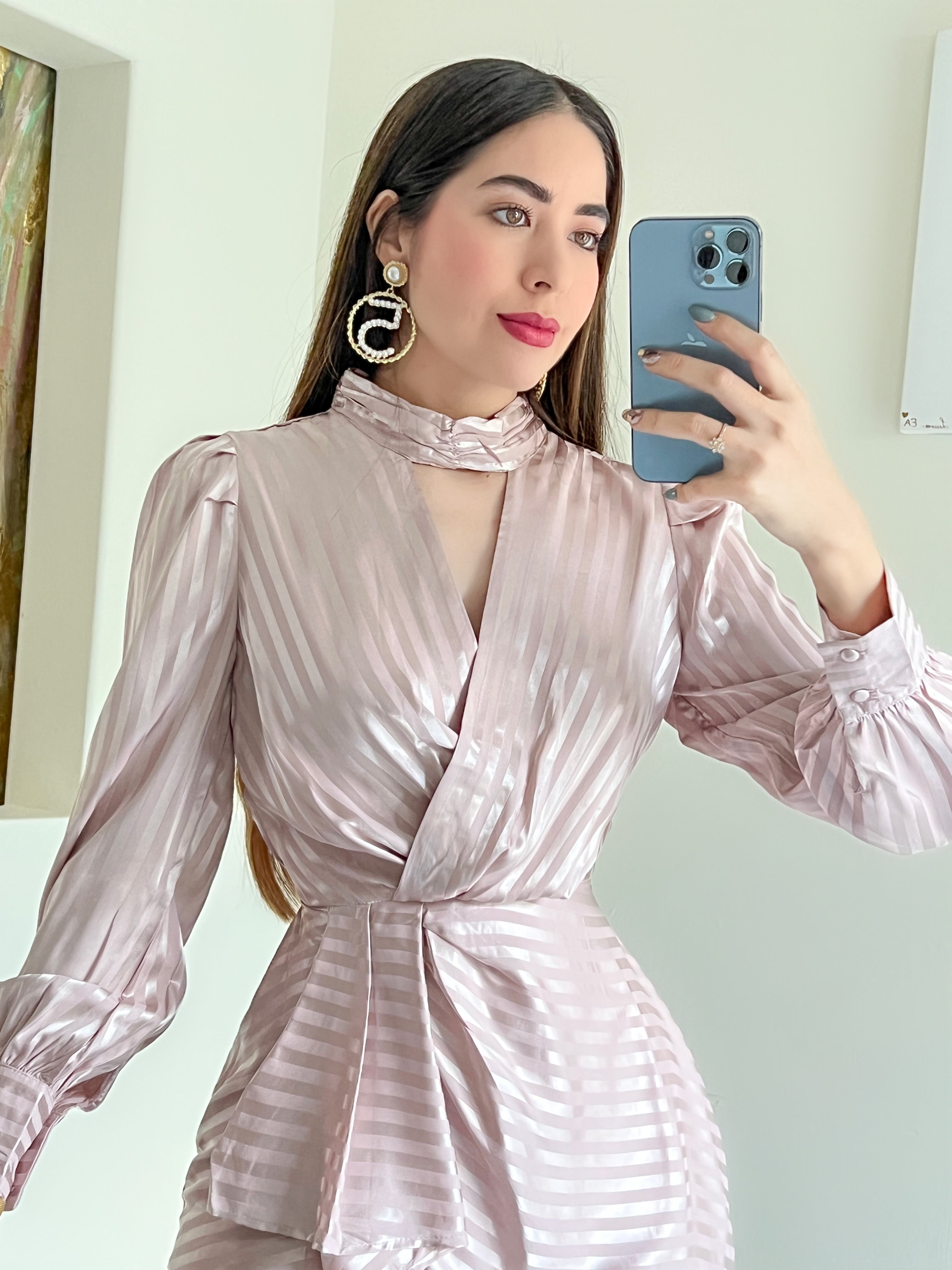 Aretes con perlas blancas