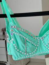 Bralette azul agua diamante