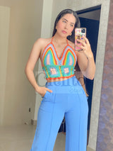 Bralette colorido tejido