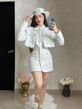 Sombrero blanco con pedrería