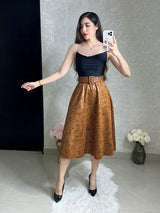 BLUSA NEGRA LISTÓN CON PEDRERÍA