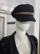 BOINA NEGRA CON CADENA