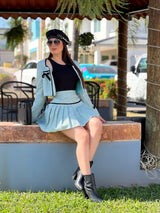 BLUSA MANGA CORTA NEGRA