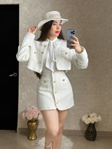 Sombrero blanco con pedrería