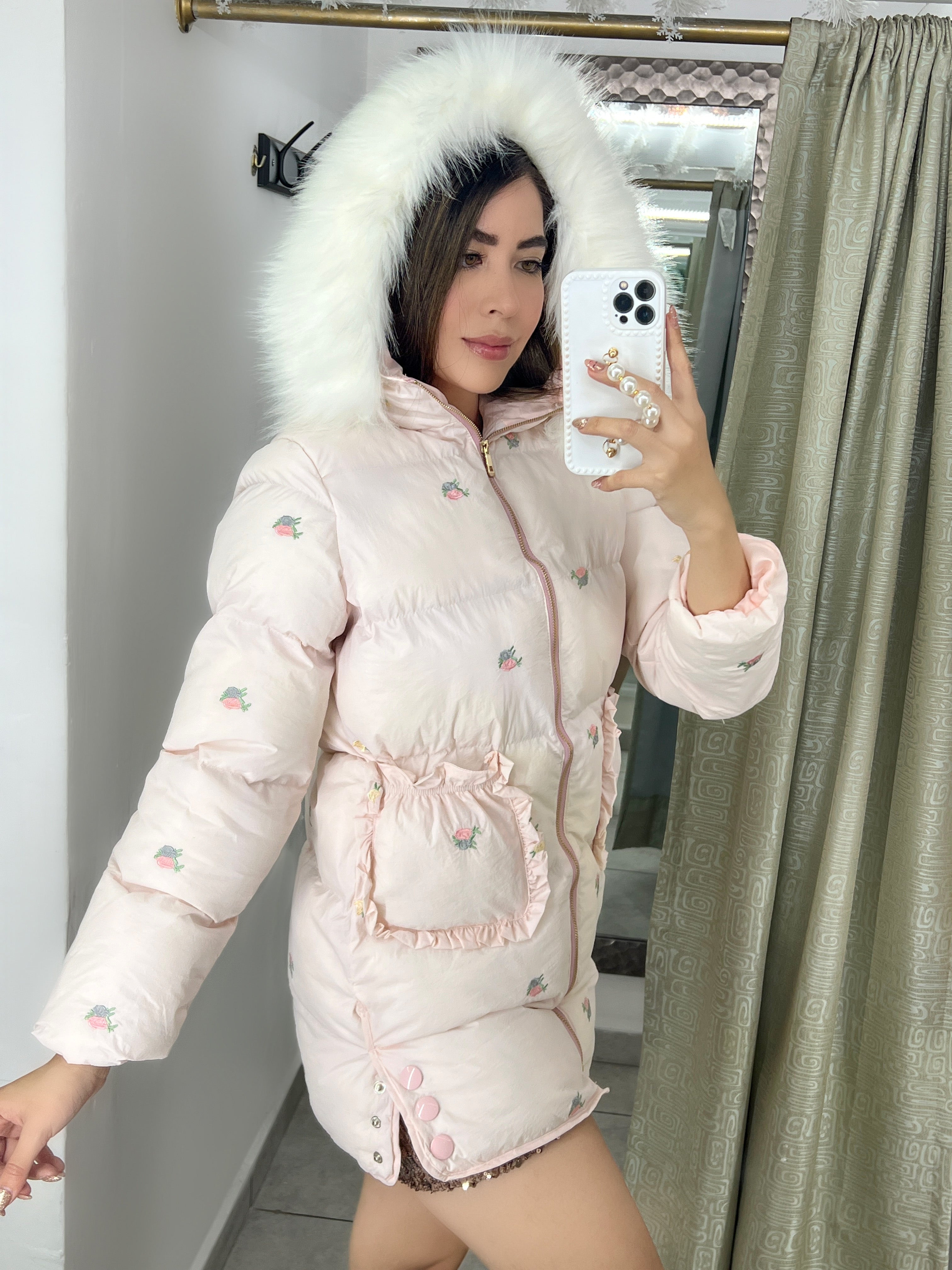 CHAQUETA GABARDINA ROSA