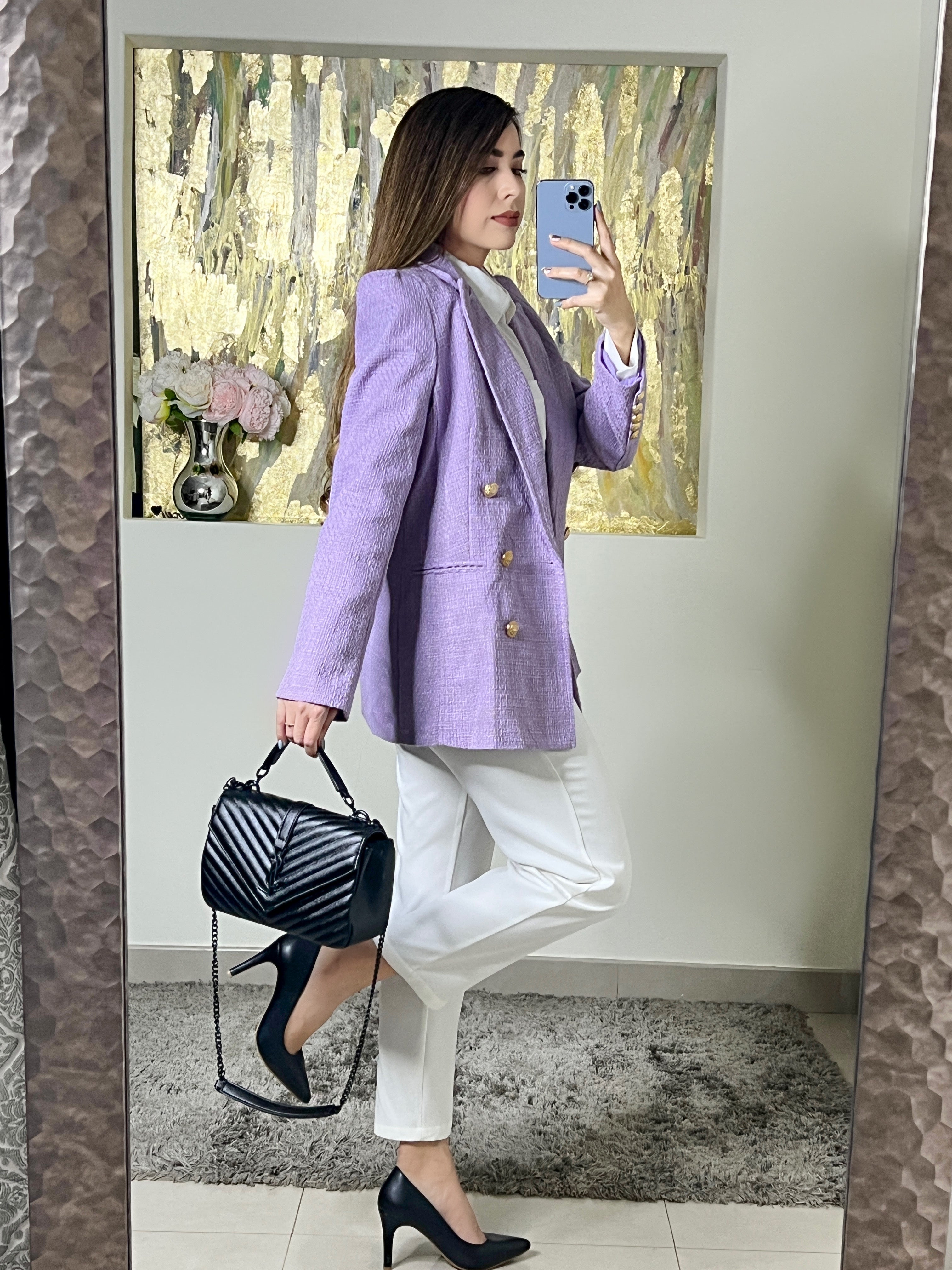 BLAZER LILA CON BOTONES