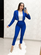 PANTALÓN AZUL CON PIEDRAS