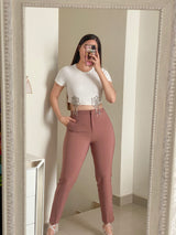 Blusa blanca flores de pedrería