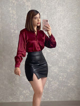 Camisa Tinta satinada