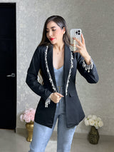 BLAZER NEGRO CON PERLAS