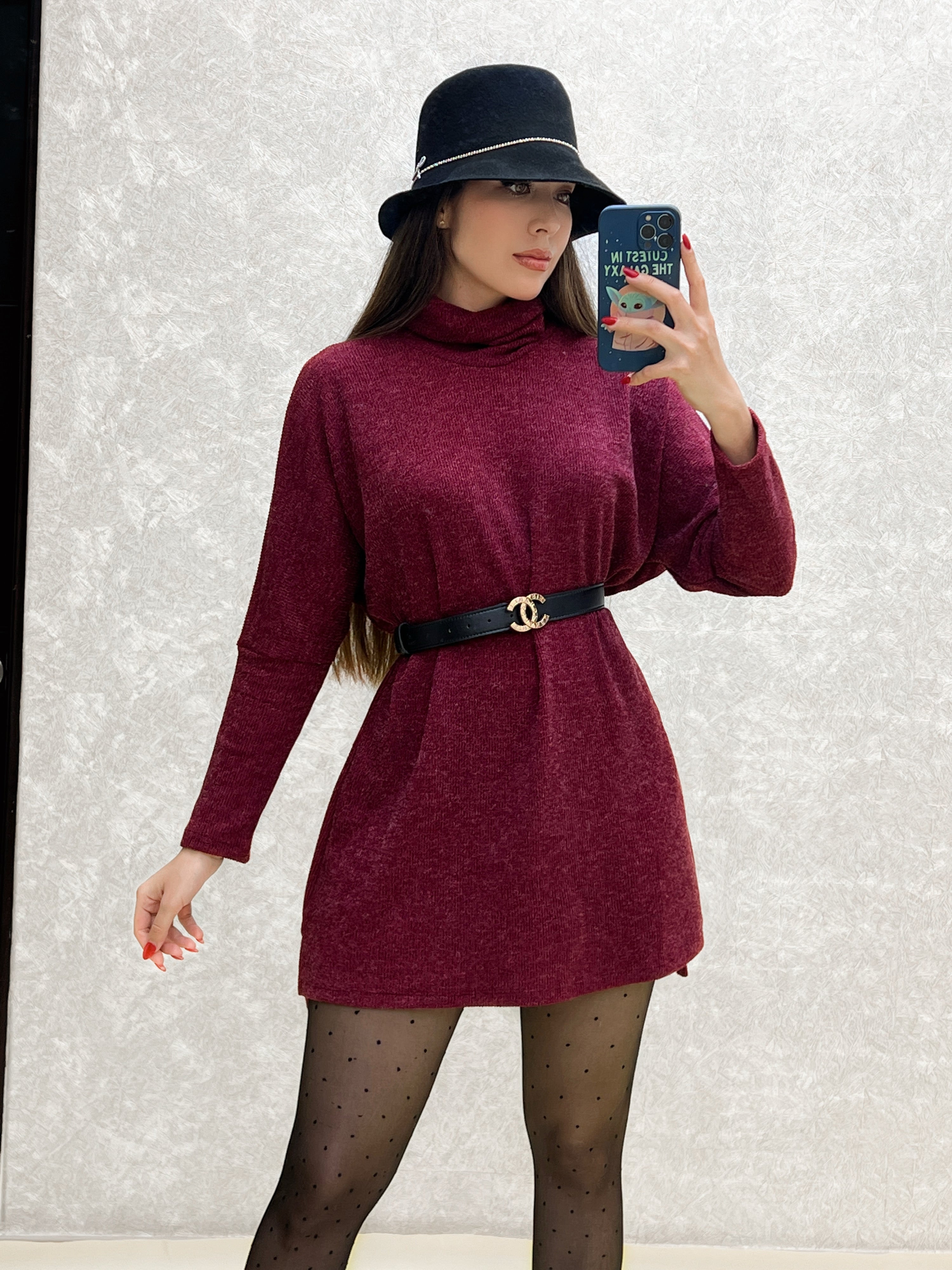 SOMBRERO DE LANA SUAVE NEGRO