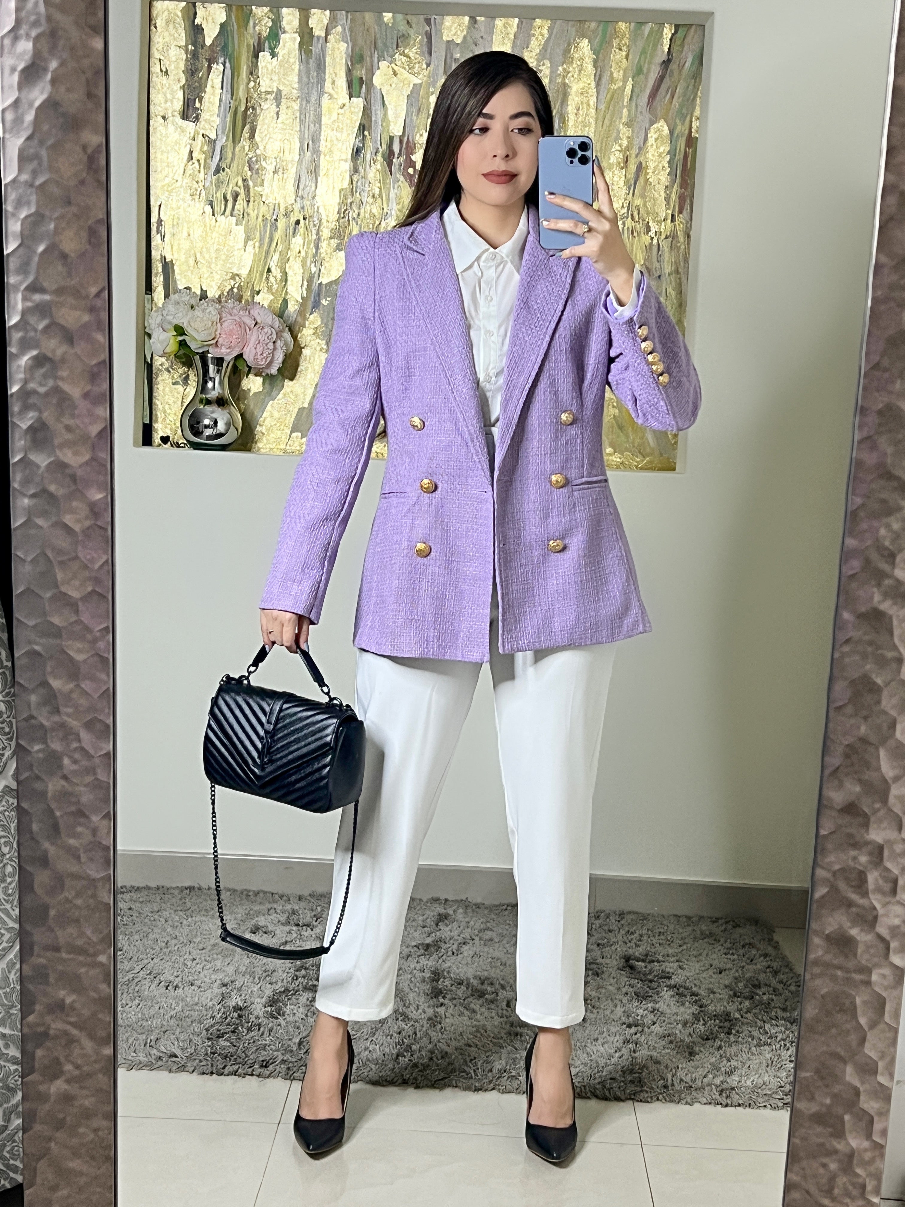 BLAZER LILA CON BOTONES